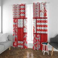 Romania Valentine's Day Window Curtain Martenitsi With Hearts Knitting Effect