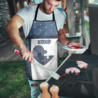 XOXO Valentine's Day Apron Pieces Of The Heart Old Denim Fabric Effect