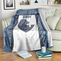 XOXO Valentine's Day Blanket Pieces Of The Heart Old Denim Fabric Effect