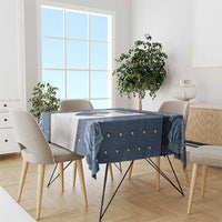 XOXO Valentine's Day Tablecloth Pieces Of The Heart Old Denim Fabric Effect