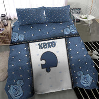 XOXO Valentine's Day Bedding Set Remaining Piece Old Denim Fabric Effect