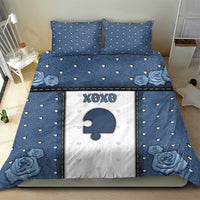 XOXO Valentine's Day Bedding Set Remaining Piece Old Denim Fabric Effect