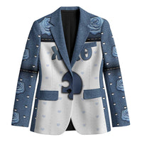 Personalized XOXO Valentine's Day Blazer Remaining Piece Old Denim Fabric Effect