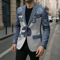 Personalized XOXO Valentine's Day Blazer Remaining Piece Old Denim Fabric Effect