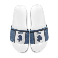XOXO Valentine's Day Slide Sandals Remaining Piece Old Denim Fabric Effect