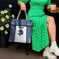 XOXO Valentine's Day Tote Bag Remaining Piece Old Denim Fabric Effect