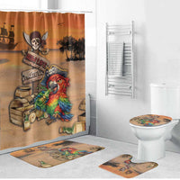 Drunken Pirate Parrot Bathroom Set Tropical Vibe