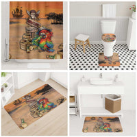 Drunken Pirate Parrot Bathroom Set Tropical Vibe
