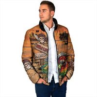 Personalized Drunken Pirate Parrot Padded Jacket Tropical Vibe