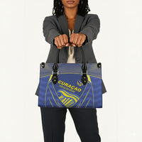 Curacao Football Leather Bag Blue Wave Geometric Caribbean Sports Motif