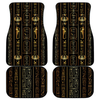 Egypt Cartouche Car Mats Gold Pharaoh Hieroglyphics Patterns