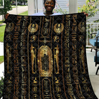 Egypt Cartouche Quilt Gold Pharaoh Hieroglyphics Patterns