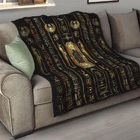 Egypt Cartouche Quilt Gold Pharaoh Hieroglyphics Patterns