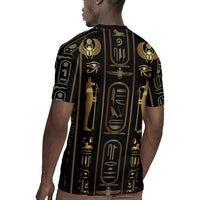Egypt Cartouche Rugby Jersey Gold Pharaoh Hieroglyphics Patterns
