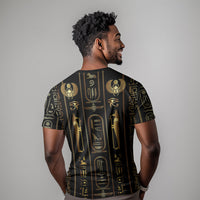 Egypt Cartouche T shirt Gold Pharaoh Hieroglyphics Patterns