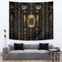 Egypt Cartouche Tapestry Gold Pharaoh Hieroglyphics Patterns
