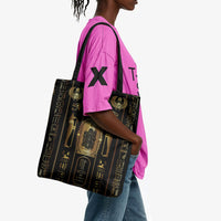 Egypt Cartouche Tote Bag Gold Pharaoh Hieroglyphics Patterns