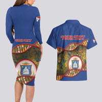 Personalized Sint Maarten Is In My DNA Couples Matching Long Sleeve Bodycon Dress and Hawaiian Shirt - Wonder Print Shop
