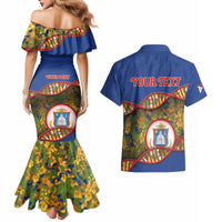 Personalized Sint Maarten Is In My DNA Couples Matching Mermaid Dress and Hawaiian Shirt - Wonder Print Shop