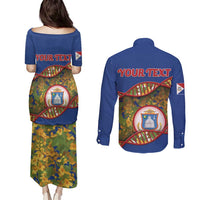 Personalized Sint Maarten Is In My DNA Couples Matching Puletasi and Long Sleeve Button Shirt - Wonder Print Shop