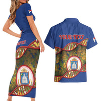 Personalized Sint Maarten Is In My DNA Couples Matching Short Sleeve Bodycon Dress and Hawaiian Shirt - Wonder Print Shop