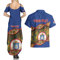 Personalized Sint Maarten Is In My DNA Couples Matching Summer Maxi Dress and Hawaiian Shirt - Wonder Print Shop