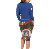 Personalized Sint Maarten Is In My DNA Family Matching Long Sleeve Bodycon Dress and Hawaiian Shirt - Wonder Print Shop