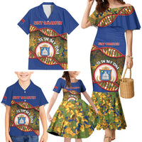Personalized Sint Maarten Is In My DNA Family Matching Mermaid Dress and Hawaiian Shirt - Wonder Print Shop