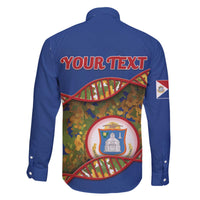 Personalized Sint Maarten Is In My DNA Family Matching Off The Shoulder Long Sleeve Dress and Hawaiian Shirt - Wonder Print Shop