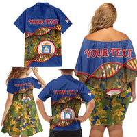 Personalized Sint Maarten Is In My DNA Family Matching Off Shoulder Short Dress and Hawaiian Shirt - Wonder Print Shop