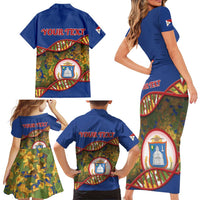 Personalized Sint Maarten Is In My DNA Family Matching Short Sleeve Bodycon Dress and Hawaiian Shirt - Wonder Print Shop