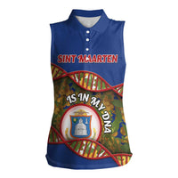 Personalized Sint Maarten Is In My DNA Women Sleeveless Polo Shirt - Wonder Print Shop