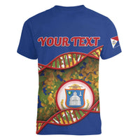 Personalized Sint Maarten Is In My DNA Women V-Neck T-Shirt - Wonder Print Shop