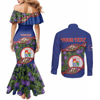 Personalized Sint Eustatius Is In My DNA Couples Matching Mermaid Dress and Long Sleeve Button Shirt - Wonder Print Shop