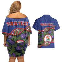 Personalized Sint Eustatius Is In My DNA Couples Matching Off Shoulder Short Dress and Hawaiian Shirt - Wonder Print Shop