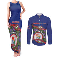 Personalized Sint Eustatius Is In My DNA Couples Matching Tank Maxi Dress and Long Sleeve Button Shirt - Wonder Print Shop