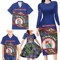 Personalized Sint Eustatius Is In My DNA Family Matching Long Sleeve Bodycon Dress and Hawaiian Shirt - Wonder Print Shop
