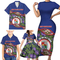 Personalized Sint Eustatius Is In My DNA Family Matching Short Sleeve Bodycon Dress and Hawaiian Shirt - Wonder Print Shop