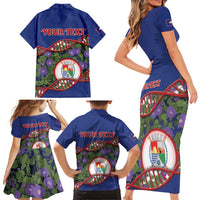 Personalized Sint Eustatius Is In My DNA Family Matching Short Sleeve Bodycon Dress and Hawaiian Shirt - Wonder Print Shop