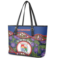 Sint Eustatius Is In My DNA Leather Tote Bag - Wonder Print Shop