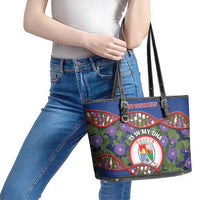 Sint Eustatius Is In My DNA Leather Tote Bag - Wonder Print Shop