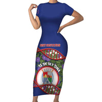 Personalized Sint Eustatius Is In My DNA Short Sleeve Bodycon Dress - Wonder Print Shop