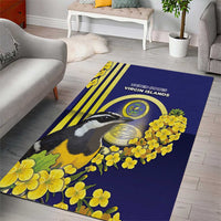 United States Virgin Islands Area Rug Bananaquit Bird With Yellow Sage Flowers - Wonder Print Shop