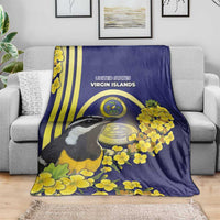 United States Virgin Islands Blanket Bananaquit Bird With Yellow Sage Flowers - Wonder Print Shop