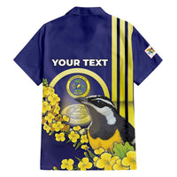 Personalized United States Virgin Islands Hawaiian Shirt Bananaquit Bird With Yellow Sage Flowers - Wonder Print Shop