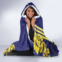 United States Virgin Islands Hooded Blanket Bananaquit Bird With Yellow Sage Flowers - Wonder Print Shop