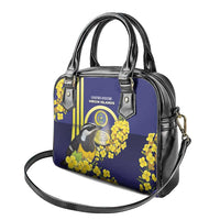 United States Virgin Islands Shoulder Handbag Bananaquit Bird With Yellow Sage Flowers - Wonder Print Shop