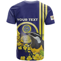 Personalized United States Virgin Islands T Shirt Bananaquit Bird With Yellow Sage Flowers - Wonder Print Shop