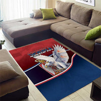 Serbia Area Rug White Double Headed Eagle With Coat Of Arms - Wonder Print Shop