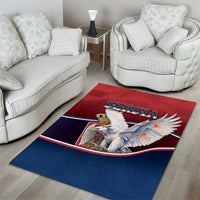 Serbia Area Rug White Double Headed Eagle With Coat Of Arms - Wonder Print Shop